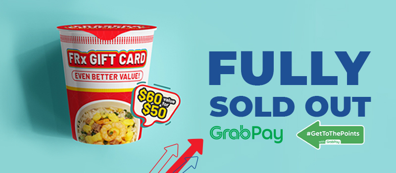 Score 20% MORE in FRx Gift Cards with GrabPay!